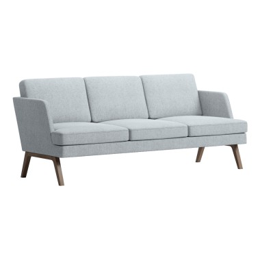 Диван трехместный Marko, ткань серый/темное дерево