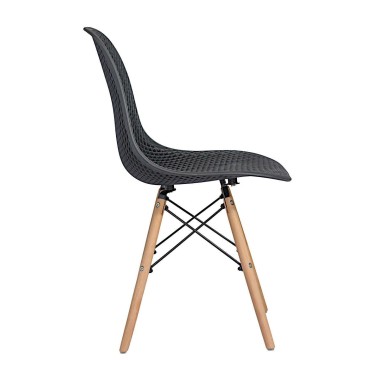 Стул пластиковый Eames DSW GRID черный