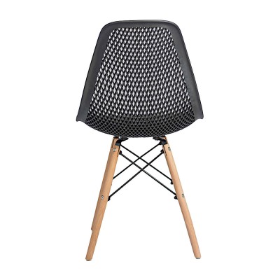 Стул пластиковый Eames DSW GRID черный