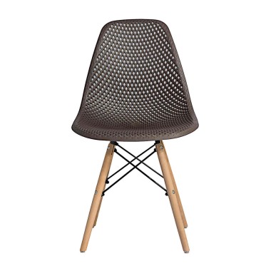 Стул пластиковый Eames DSW GRID коричневый