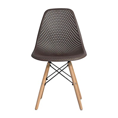 Стул пластиковый Eames DSW GRID коричневый