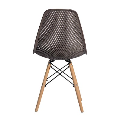 Стул пластиковый Eames DSW GRID коричневый