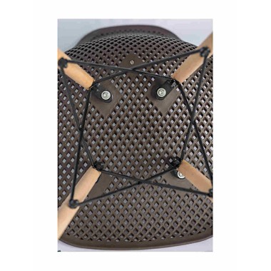 Стул пластиковый Eames DSW GRID коричневый