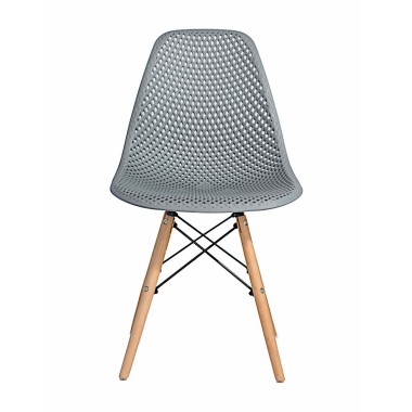 Стул пластиковый Eames DSW GRID серый