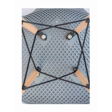 Стул пластиковый Eames DSW GRID серый