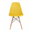 Стул пластиковый Eames DSW GRID желтый