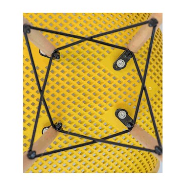 Стул пластиковый Eames DSW GRID желтый