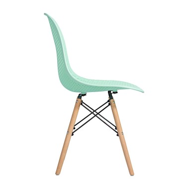 Стул пластиковый Eames DSW GRID мятный