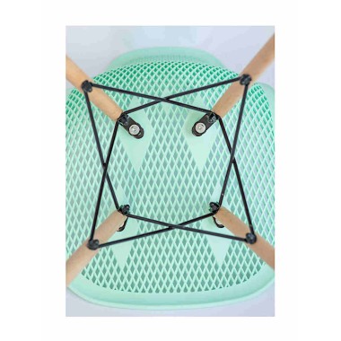 Стул пластиковый Eames DSW GRID мятный