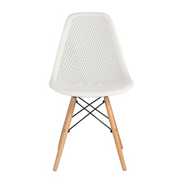 Стул пластиковый Eames DSW GRID белый