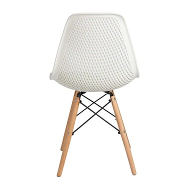 Стул пластиковый Eames DSW GRID белый