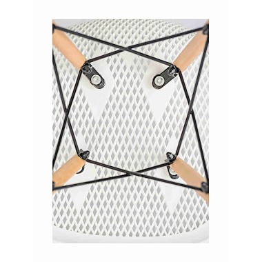 Стул пластиковый Eames DSW GRID белый