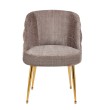 Стул мягкий VIENNA велюр коричневый/золотой