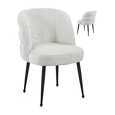 Стул мягкий VIENNA велюр белый/черный