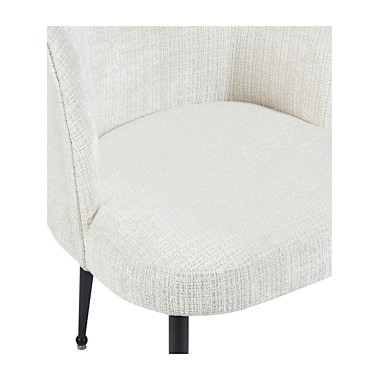 Стул мягкий VIENNA велюр белый/черный