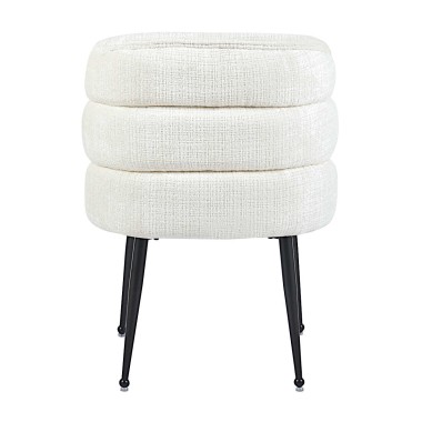 Стул мягкий VIENNA велюр белый/черный