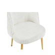 Стул мягкий VIENNA велюр белый/золотой
