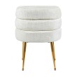 Стул мягкий VIENNA велюр белый/золотой