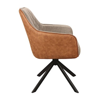 Стул-кресло NICOLETTA 180 серо-коричневый