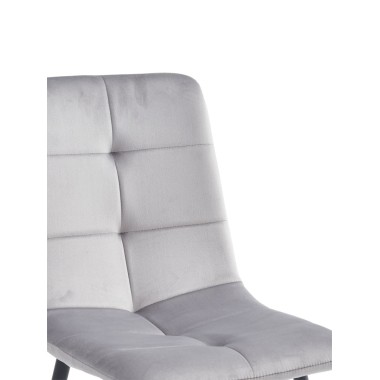 Стул мягкий MARTIN велюр серебро/черный