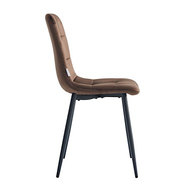 Стул мягкий CHILE велюр шоколад/черный