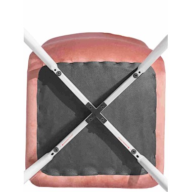 Стул мягкий CHILE велюр пыльно-розовый/белый