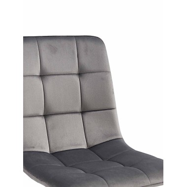 Стул мягкий CHILE велюр серый/белый