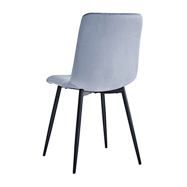 Стул мягкий CHILE велюр серо-голубой/черный