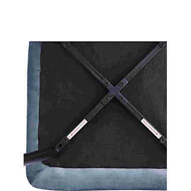 Стул мягкий CHILE велюр серо-голубой/черный