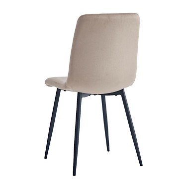 Стул мягкий CHILE велюр мокко/черный