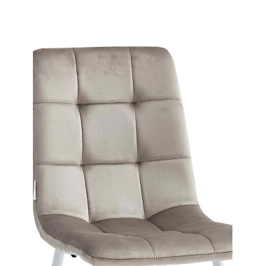 Стул мягкий CHILE велюр мокко/белый