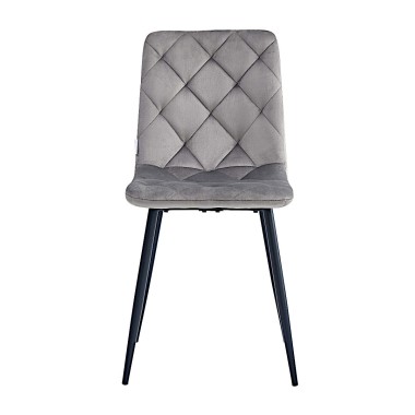 Стул мягкий LAZARE велюр антрацит/черный