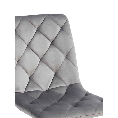 Стул мягкий LAZARE велюр антрацит/белый