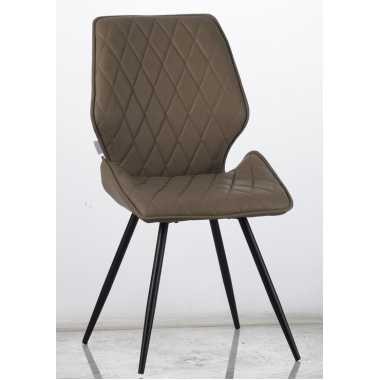 Стул мягкий OSTIN, велюр, каркас круглый, кремовый/черный