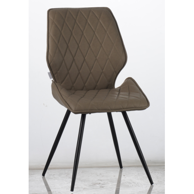 Стул мягкий OSTIN, велюр, каркас круглый, кремовый/черный