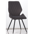Стул мягкий OSTIN, велюр, каркас круглый, темно-серый/черный