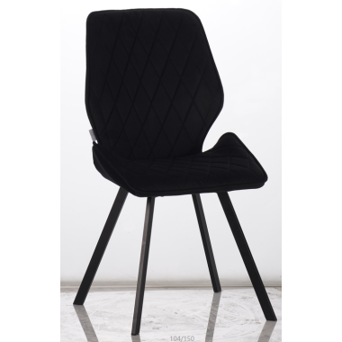 Стул мягкий OSTIN велюр, каркас квадрат, графит/черный