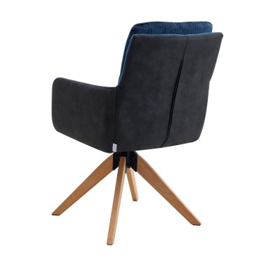 Стул-кресло GUSTAV 360 вельвет синий