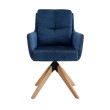 Стул-кресло GUSTAV 360 вельвет синий