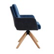 Стул-кресло GUSTAV 360 вельвет синий