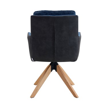 Стул-кресло GUSTAV 360 вельвет синий