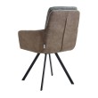 Стул-кресло JEROME 360 ткань серый/коричневый