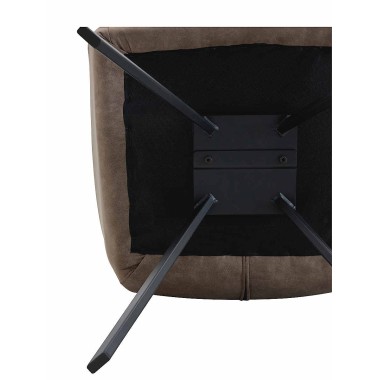 Стул-кресло JEROME 360 ткань серый/коричневый