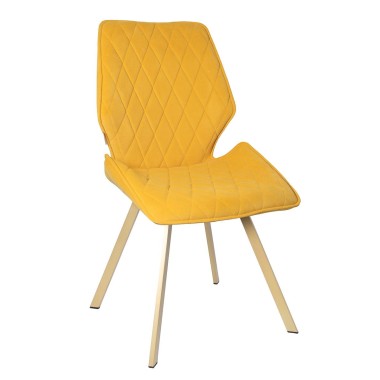 Стул мягкий OSTIN 180 велюр, каркас квадрат, янтарный/шампань