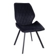 Стул мягкий OSTIN 180 велюр, каркас квадрат, графит/черный