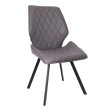 Стул мягкий OSTIN 360, экокожа, каркас квадрат, серый/черный