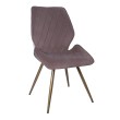 Стул мягкий OSTIN 360, велюр, каркас круглый, мокко/бронза