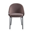 Стул мягкий DEBI ткань коричневый/черный