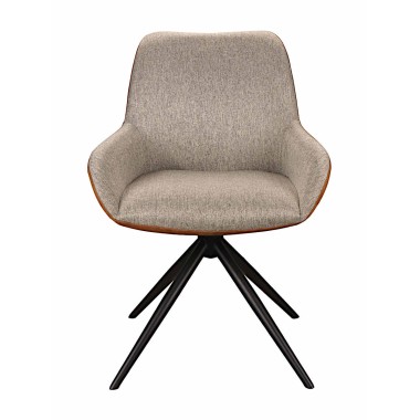 Стул-кресло MONICA 180 ткань Серо-коричневый/черный