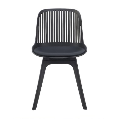 Стул пластиковый GRACE SOFT черный